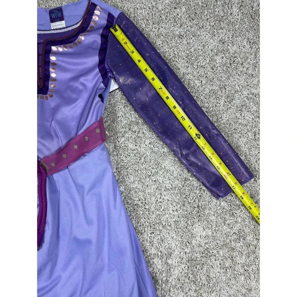 Disney Wish Asha Deluxe Costume Dress Girls Size M 7-8 NWT Purple